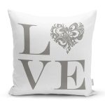 Aşk Temalı Dijital Baskılı Dekoratif Yastık Kırlent Kılıfı Realhomes