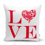 Aşk Temalı Dijital Baskılı Dekoratif Yastık Kırlent Kılıfı Realhomes