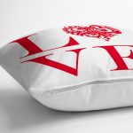 Aşk Temalı Dijital Baskılı Dekoratif Yastık Kırlent Kılıfı Realhomes