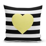 - K538-Gorsel - Realhomes Modern Kalp Desenli Dijital Baskılı Dekoratif Yastık Kırlent Kılı Realhomes