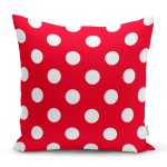 - K542-Gorsel - Realhomes  Puantiyeli Dijital Baskılı Dekoratif Yastık Kırlent Kılıfı Realhomes