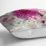 Çiçek Demeti Dijital Baskılı Dekoratif Yastık Kırlent Kılıfı Realhomes