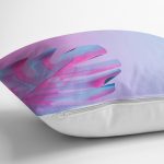 - K5518sag-Gorsel-2 - Realhomes Toz Mavisi Zeminli Tropik Yapraklı Özel Tasarım Dekoratif Yastık Kılıfı Realhomes