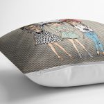 Fashion Girls Dijital Baskılı Modern Yastık Kırlent Kılıfı Realhomes