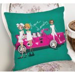 - K571-Gorsel-1 - Realhomes  Fashion Girl Dijital Baskılı Modern Yastık Kırlent Kılıfı Realhomes