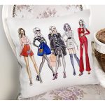 - K580-Gorsel-1 - Realhomes Fashion Girl Dijital Baskılı Modern Yastık Kırlent Kılıfı Realhomes