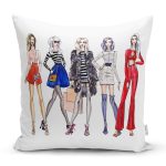 - K580-Gorsel - Realhomes Fashion Girl Dijital Baskılı Modern Yastık Kırlent Kılıfı Realhomes