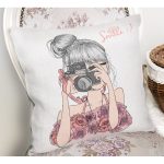 - K584-Gorsel-1 - Realhomes  Fashion Girl Dijital Baskılı Modern Yastık Kırlent Kılıfı Realhomes