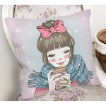 Fashion Girl Dijital Baskılı Modern Yastık Kırlent Kılıfı Realhomes