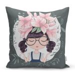 Fashion Girl Dijital Baskılı Modern Yastık Kırlent Kılıfı Realhomes
