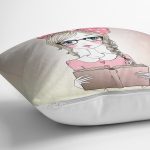 - K595-Gorsel-2 - Realhomes  Fashion Girl Dijital Baskılı Modern Yastık Kırlent Kılıfı Realhomes