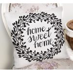 - K601-Gorsel-1 - Realhomes  Home Sweet Home Dijital Baskılı Dekoratif Yastık Kırlent Kılıfı Realhomes