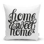 - K606-Gorsel - Realhomes  Home Sweet Home Dijital Baskılı Dekoratif Yastık Kırlent Kılıfı Realhomes