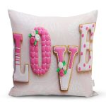 Aşk Temalı Dijital Baskılı Dekoratif Yastık Kırlent Kılıfı Realhomes