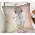 Fashion Girl Dijital Baskılı Modern Yastık Kırlent Kılıfı Realhomes