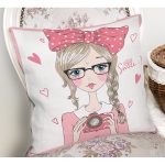 Fashion Girl Dijital Baskılı Modern Yastık Kırlent Kılıfı Realhomes