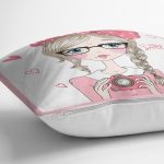 Fashion Girl Dijital Baskılı Modern Yastık Kırlent Kılıfı Realhomes