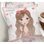 Fashion Girl Dijital Baskılı Modern Yastık Kırlent Kılıfı Realhomes