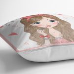 Fashion Girl Dijital Baskılı Modern Yastık Kırlent Kılıfı Realhomes
