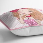 - girlcupcake - Realhomes  Fashion Girl Dijital Baskılı Modern Yastık Kırlent Kılıfı Realhomes