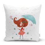 - Print - Realhomes  Fashion Girl Dijital Baskılı Modern Yastık Kırlent Kılıfı Realhomes