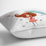 - Print - Realhomes  Fashion Girl Dijital Baskılı Modern Yastık Kırlent Kılıfı Realhomes