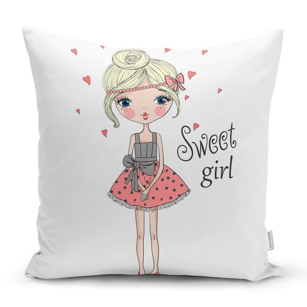 - Для Интернета - Realhomes  Fashion Girl Dijital Baskılı Modern Yastık Kırlent Kılıfı Realhomes