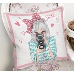 Fashion Girl Dijital Baskılı Modern Yastık Kırlent Kılıfı Realhomes