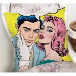 - K723-Gorsel-1 - Realhomes Fashion Girl Dijital Baskılı Modern Yastık Kırlent Kılıfı Realhomes