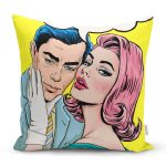 - K723-Gorsel - Realhomes Fashion Girl Dijital Baskılı Modern Yastık Kırlent Kılıfı Realhomes