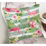 Flamingo Desen Dijital Baskılı Modern Yastık Kırlent Kılıfı Realhomes