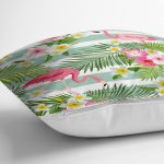 Flamingo Desen Dijital Baskılı Modern Yastık Kırlent Kılıfı Realhomes