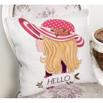 - Baskı - Realhomes Fashion Girl Dijital Baskılı Modern Yastık Kırlent Kılıfı Realhomes