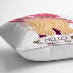 - Baskı - Realhomes Fashion Girl Dijital Baskılı Modern Yastık Kırlent Kılıfı Realhomes