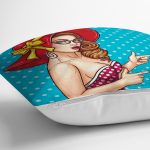 - 1704.w015.n001.3B.p10.3 - Realhomes Pop Art Resimli Dijital Baskılı Dekoratif Yastık Kırlent Kılıfı Realhomes