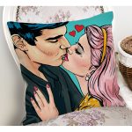 Pop Art Resimli Dijital Baskılı Dekoratif Yastık Kırlent Kılıfı Realhomes