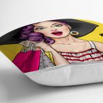- K736-Gorsel-2 - Realhomes Pop Art Resimli Dijital Baskılı Dekoratif Yastık Kırlent Kılıfı Realhomes