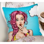 - K739-Gorsel-1 - Realhomes  Pop Art Desen Dijital Baskılı Dekoratif Yastık Kırlent Kılıfı Realhomes