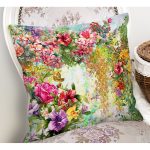 - K747-Gorsel-1 - Realhomes Çiçek Temalı Dijital Baskılı Dekoratif Yastık Kırlent Kılıfı Realhomes