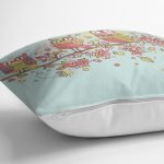 - K75-Gorsel-2 - Realhomes Baykuş Desenli Dijital Baskılı Dekoratif Yastık Kırlent Kılıfı Realhomes