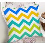 Zigzag Desen Dijital Baskılı Dekoratif Yastık Kırlent Kılıfı Realhomes