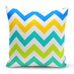 Zigzag Desen Dijital Baskılı Dekoratif Yastık Kırlent Kılıfı Realhomes