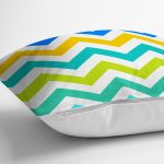 Zigzag Desen Dijital Baskılı Dekoratif Yastık Kırlent Kılıfı Realhomes