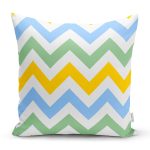 - K752-Gorsel - Realhomes Zigzag Desen Dijital Baskılı Dekoratif Yastık Kırlent Kılıfı Realhomes