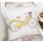 Bisiklet Desenli Dijital Baskılı Dekoratif Yastık Kırlent Kılıfı Realhomes