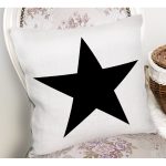 Modern Yıldız Desenli Dijital Baskılı Dekoratif Yastık Kırlent Kı Realhomes