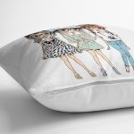 Fashion Girls Dijital Baskılı Modern Yastık Kırlent Kılıfı Realhomes