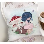 - K766-Gorsel-1 - Realhomes Fashion Girl Dijital Baskılı Modern Yastık Kırlent Kılıfı Realhomes