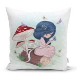 - K766-Gorsel - Realhomes Fashion Girl Dijital Baskılı Modern Yastık Kırlent Kılıfı Realhomes