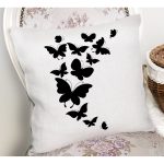 Modern Kelebek Dijital Baskılı Dekoratif Yastık Kırlent Kılıfı Realhomes